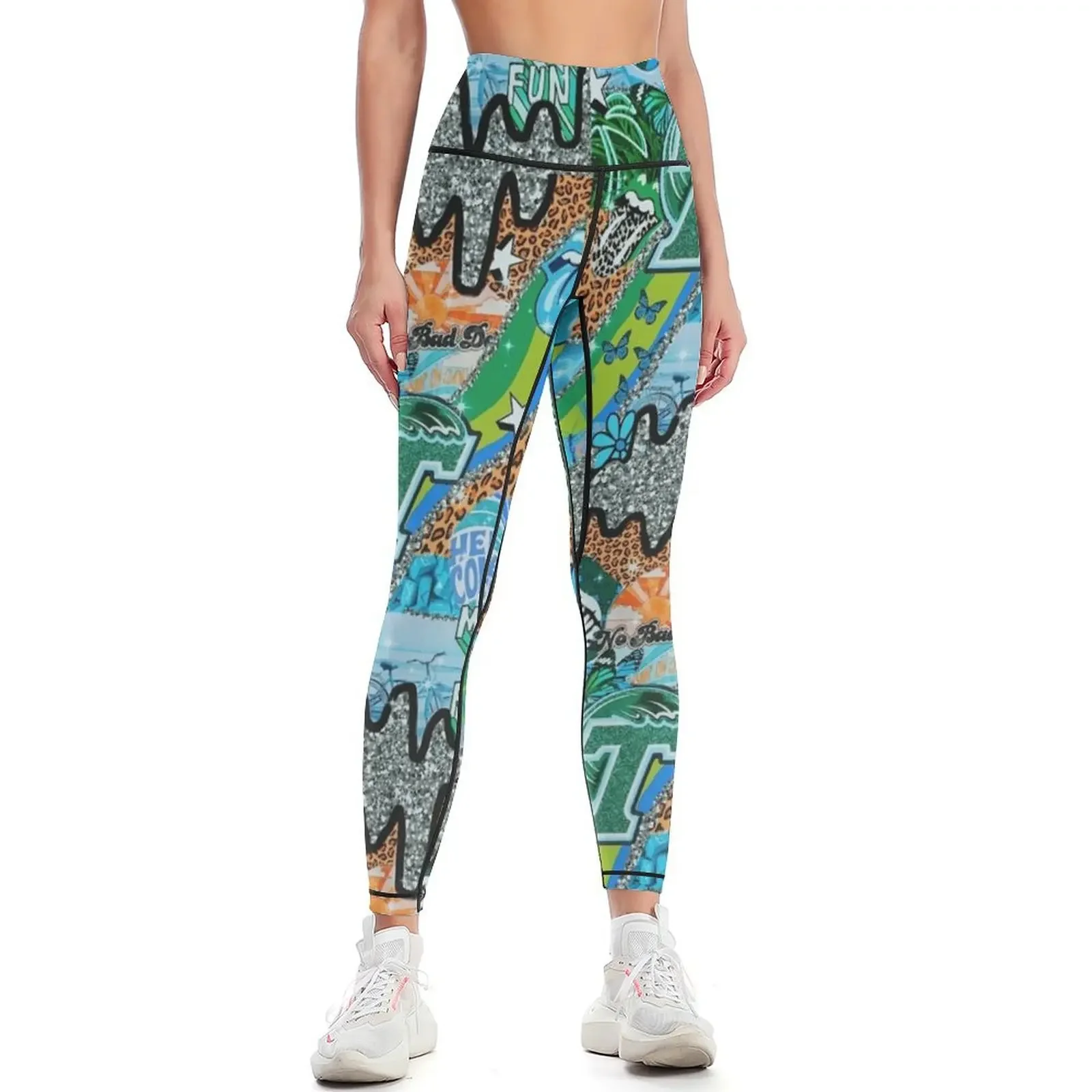Yoga Fitness Wallpaper - TU WALLPAPER Leggings Women's sports pants