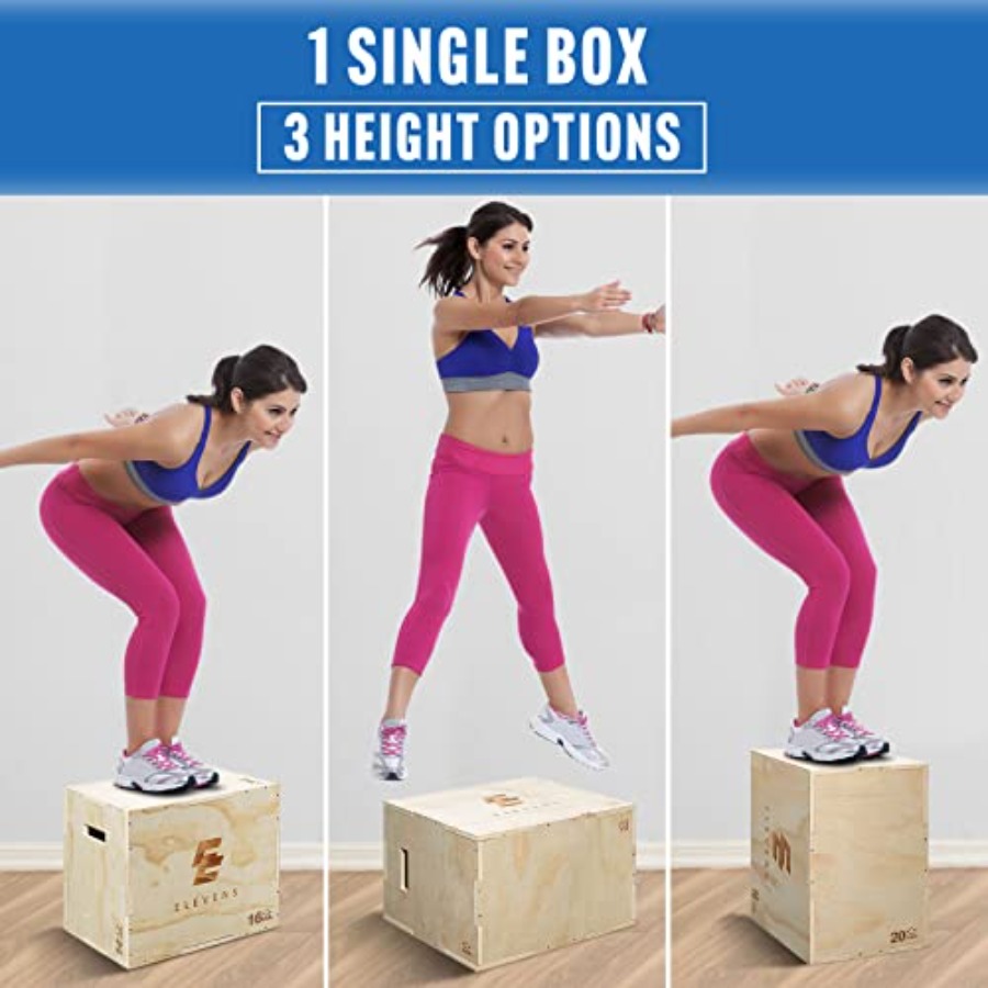 3 in 1 Wooden Plyo Box for Jum - Plyo Jump Box 评论和价格