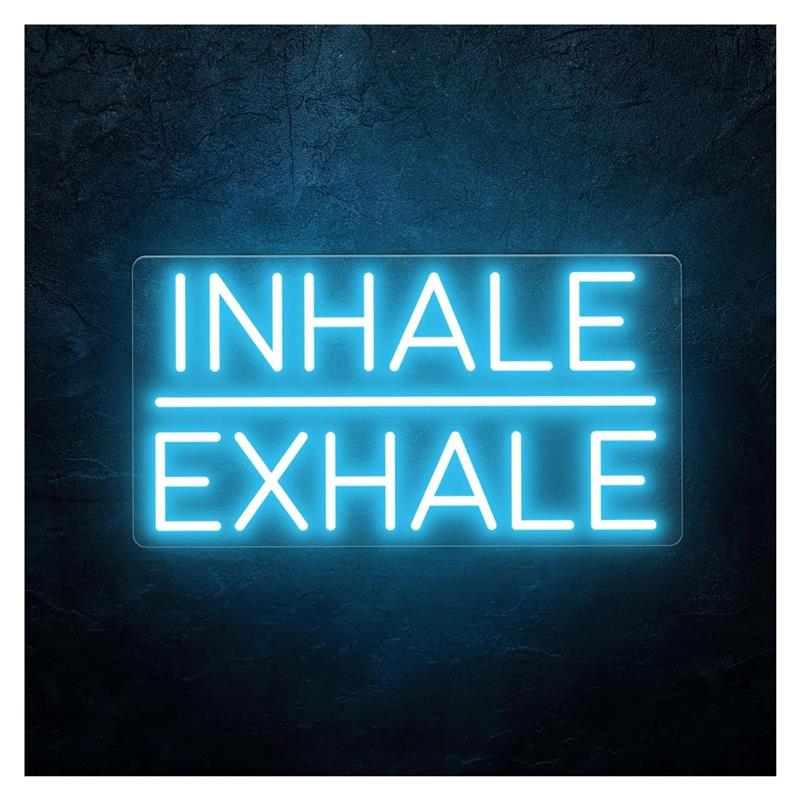 Inhale Exhale Neon Sign Light  - Yoga Fitness Wallpaper 评论和价格
