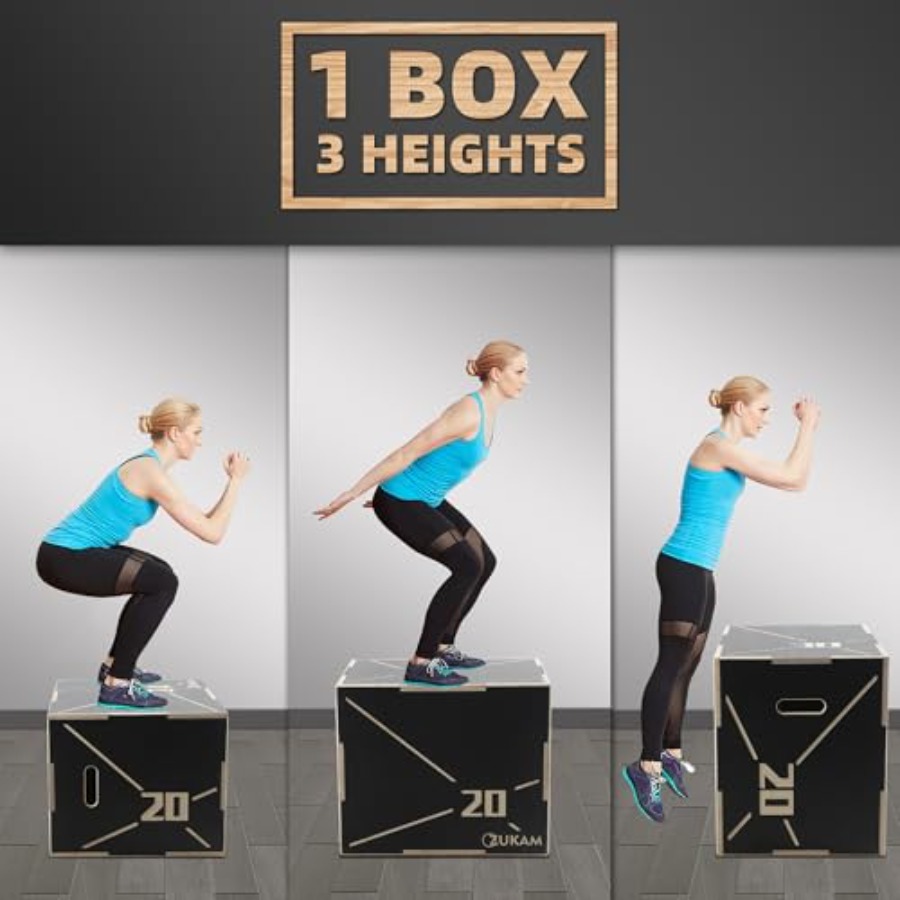 Non-Slip Wood Plyometric Jump  - Plyo Jump Box 评论和价格