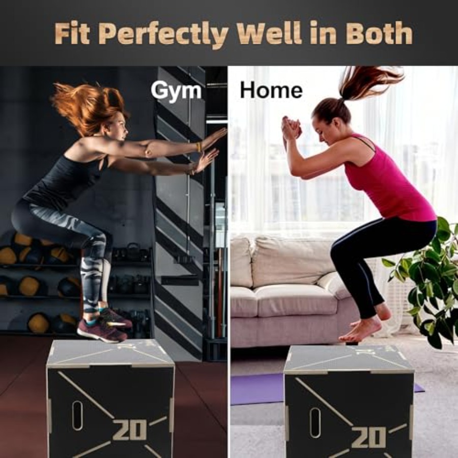 Non-Slip Wood Plyometric Jump  - Plyo Jump Box 评论和价格