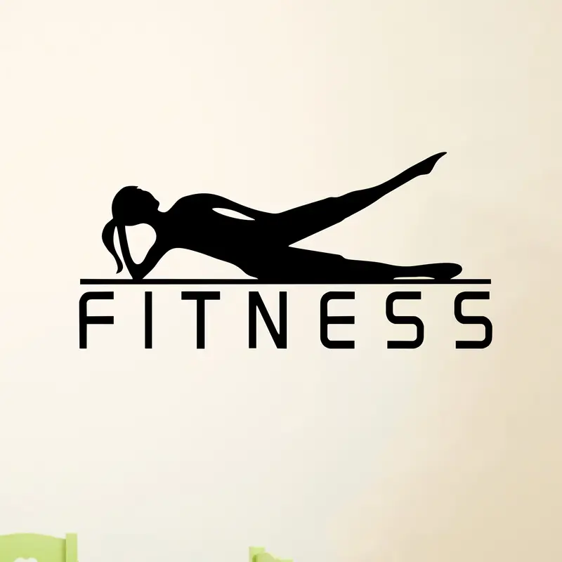 A Vinyl Sticker of a Fitness G - Yoga Fitness Wallpaper 评论和价格