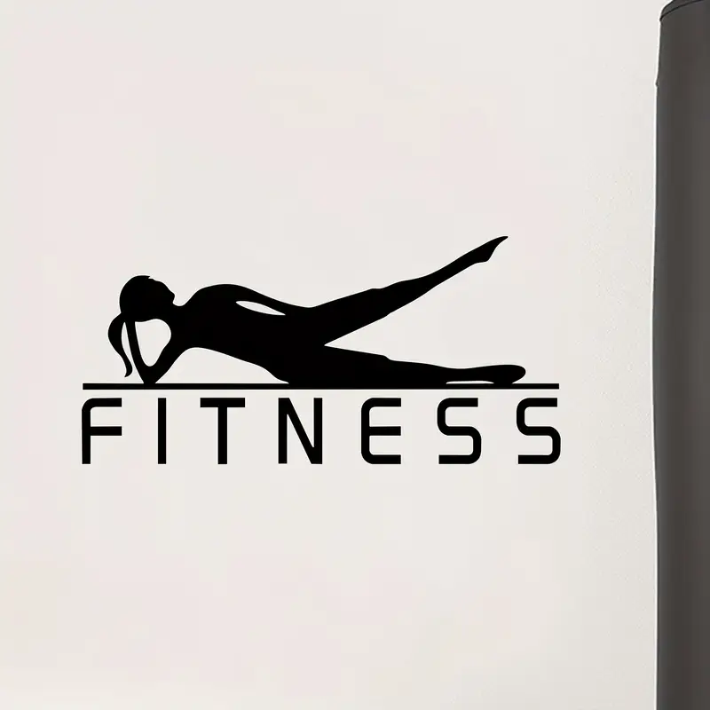 A Vinyl Sticker of a Fitness G - Yoga Fitness Wallpaper 评论和价格