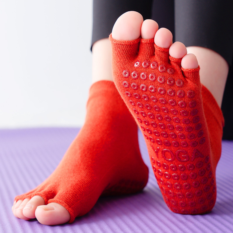 Yoga Socks Half Toe Anti-Slip  - Yoga Fitness Gym 评论和价格