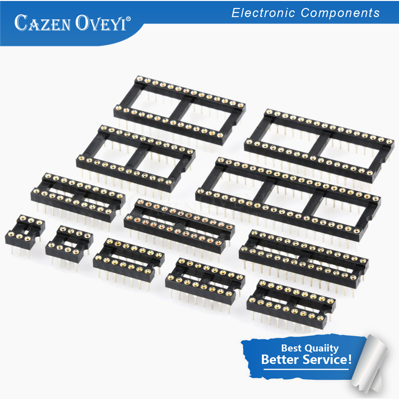 10PCS Round Hole IC socket Con - Dip Bar Parallel 评论和价格
