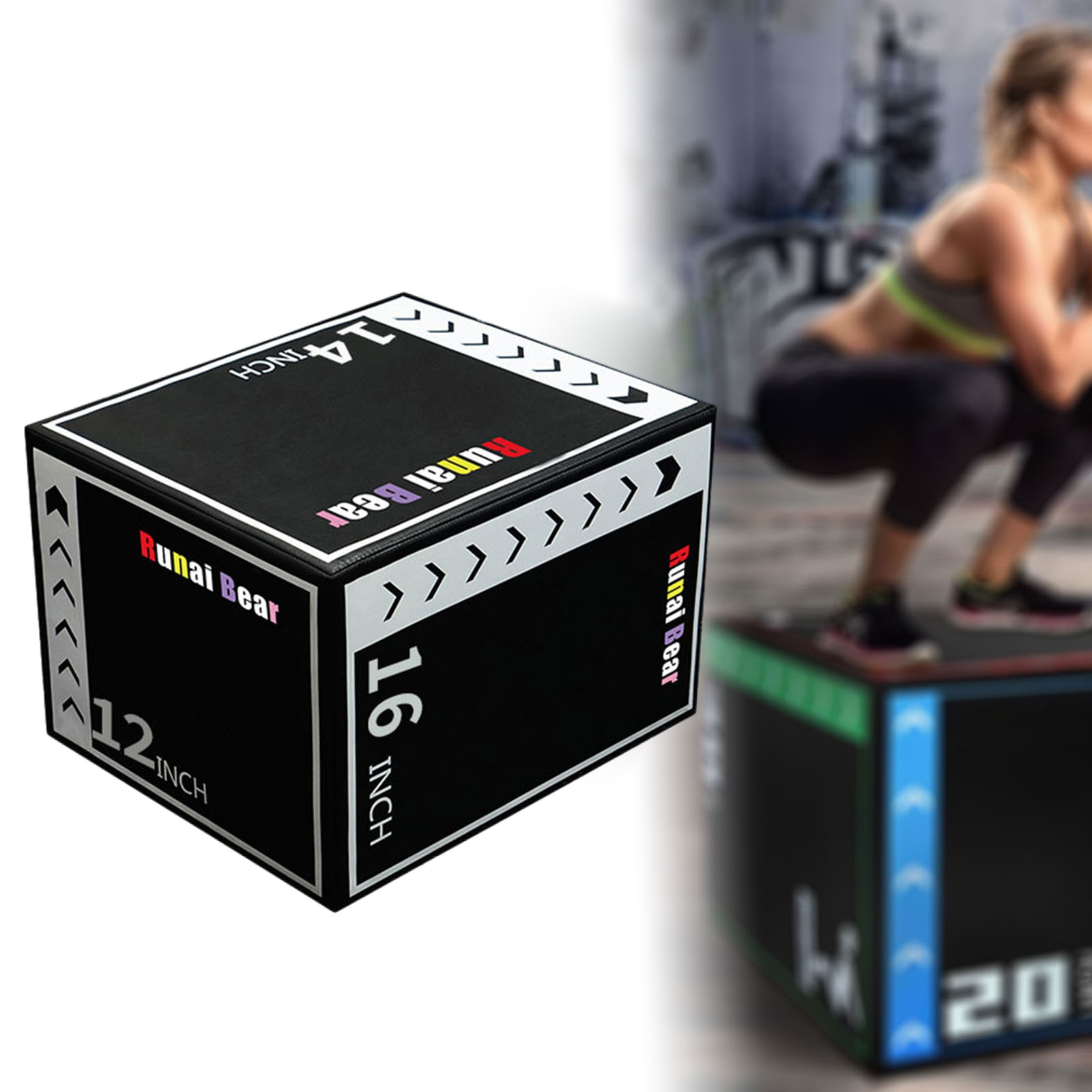 Plyo Jumping Exercise Box Port - Plyo Jump Box 评论和价格