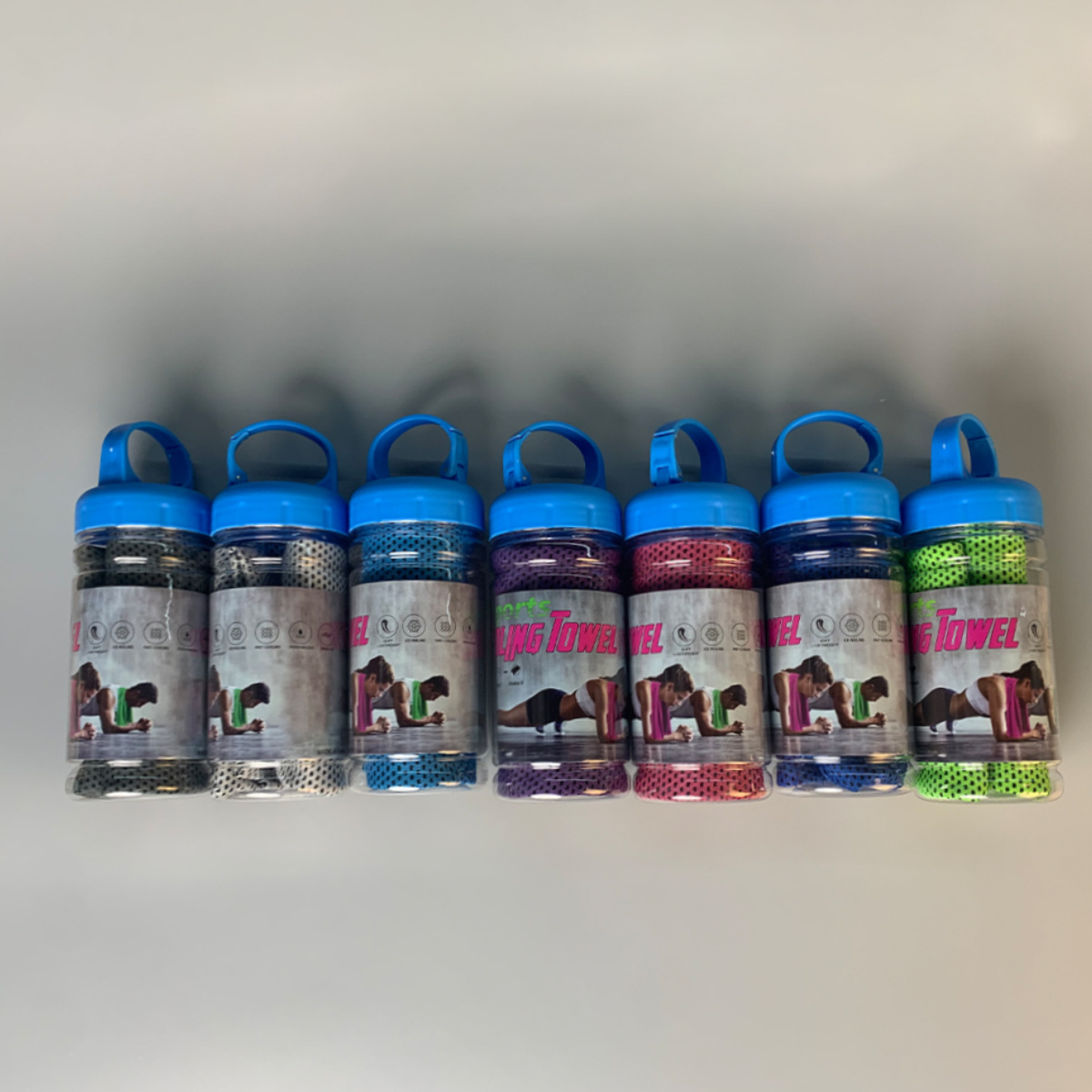 Cooling Towel with Portable Bo - Yoga Fitness Gym 评论和价格