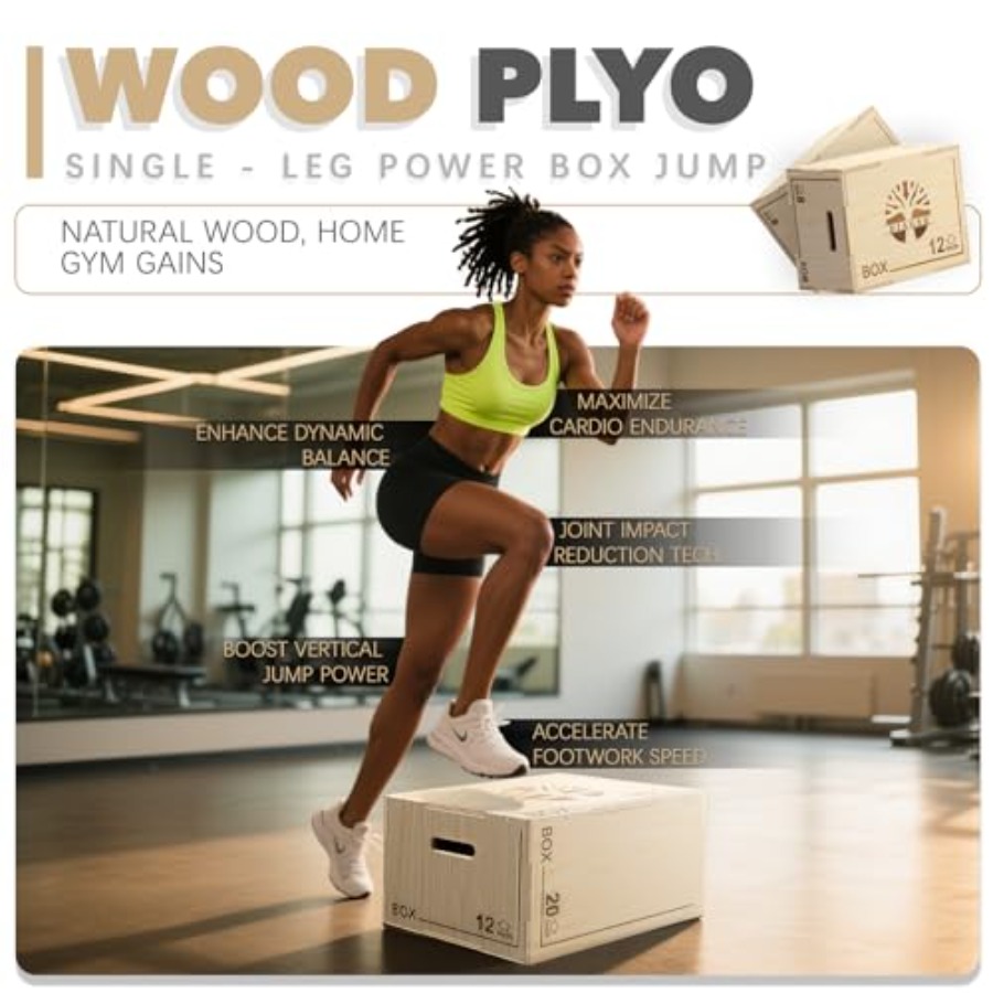 Plyo Box - 3-in-1 wood plyomet - Plyo Jump Box 评论和价格