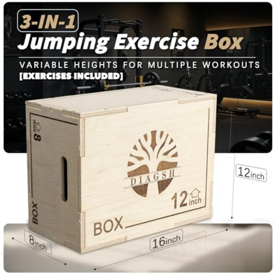 Plyo Box - 3-in-1 wood plyomet - Plyo Jump Box 评论和价格